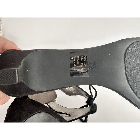 Coach and Four Women's Strappy Heel Ankle Sandals 7.5 Zip/Drawstrings Closure - Picture 16 of 16